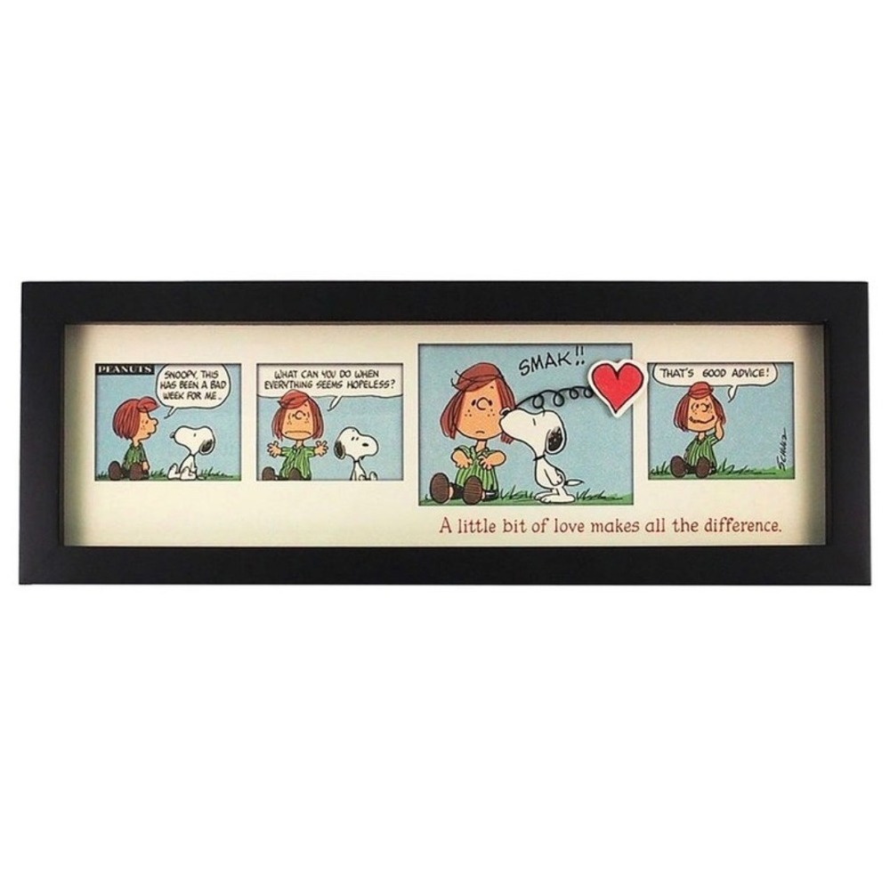 Charlie Brown Peanuts Snoopy Peppermint Patty Comic Strip Framed Wall Art